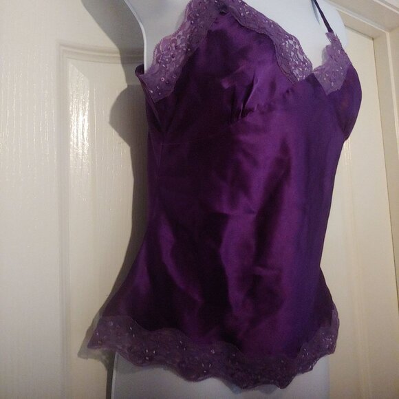 Magazine Clothing Co. Purple Fairy Goth Grunge Whimsy Y2K Baby Boll Satin Top S - Picture 4 of 12